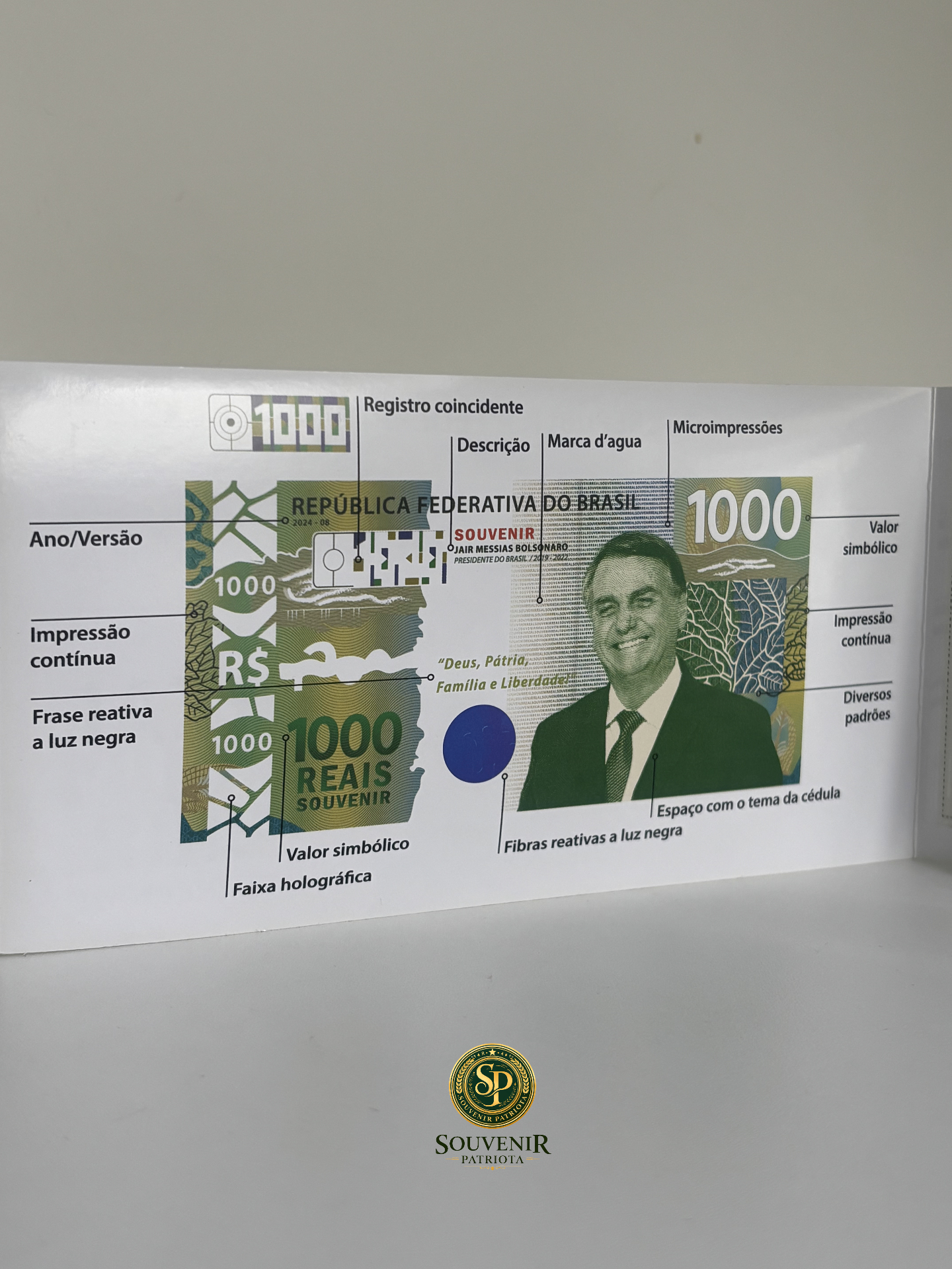 Encarte detalhado da cédula — frente